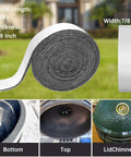 High Temp Grill Gasket Replacement For Large And XLarge Kamado Grills Self Adhesive No Fuss Fifteen Feet Long Seven Eighths Inch Wide One Eighth Inch Thick Leak Proof Seal For Big Green Egg Ovens And Smokers rolled gasket, 15 ft x 7/8 in x 1/8 in