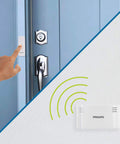 Wireless Doorbell Kit With Battery Operated Receiver And Push Button 150 Ft Range 4 Volume Levels 2 Melodies Ding Dong Westminster No Fuss