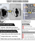 Comparison of refrigerator door handle covers showing fluffier fabric and wider Velcro vs thinner fabric and narrow Velcro.
