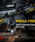 Cordless Ratchet Wrench Set 60 Nm 20V Electric 3/8 Inch Kit used in engine repair demonstrating ease over manual ratchet