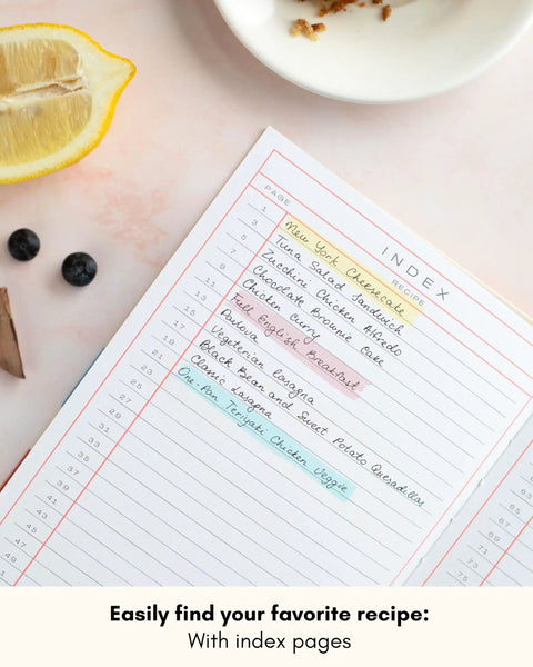 Blank Recipe Book To Write Your Own Recipes For Family Keepsakes Durable Hardcover Cookbook Journal With Easy Index Page