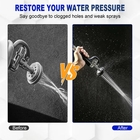 3 Pack Pre-Rinse Spray Valve Repair Kit for Most 1.42 GPM Commercial Sink Faucet Dish Sprayer Touch On Kitchen Sink Faucets Spray Face Bumper and Screw Repair Part, Black comparison image showing before and after water spray.