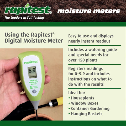 Digital Soil Moisture Meter For Home Gardens And Indoor Plants With Instant Readout And Easy To Read Display, handheld green meter in pot