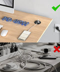 Sleek 2 Inch Desk Power Grommet Outlet With AC Receptacle And Multiple USB Ports Delivering quick charge to mobile device on desk.