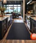 Kitchen view of Embossed Wide Rib Waterproof Vinyl Floor Runner With Non Slip Backing Heavy Duty Protector Mat 36x72 in place