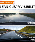Wiper comparison showing clear visibility with Top Shelf Front And Rear Windshield Wiper Blades For 2024 To 2026 Chevrolet Trax.