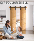 60x84 Bi Fold Barn Door Set With 66 Inch Hardware Kit For Four Doors No Assembly Easy Install Solid Spruce Wood Folding Doors