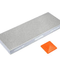 Beefy 8 Inch By 3 Inch Diamond Sharpener Stone With Dual Grit 325 Coarse And 1000 Grit Extra Fine next to angle guide