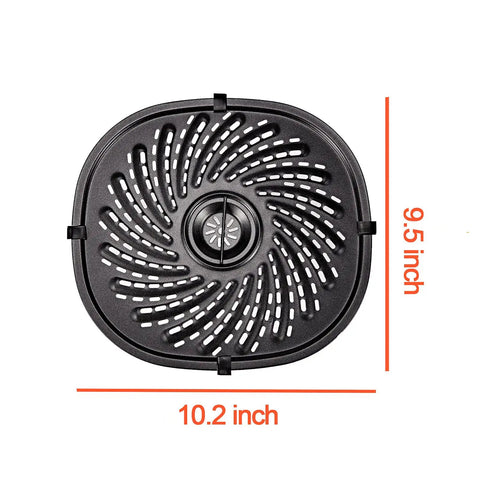 Nonstick Air Fryer Crisper Pan Replacement Tray For 7 Qt Fryers Fits 7QT Even Air Circulation For Extra Crispy Healthier Cooking