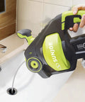 Person using Cordless Automatic Drain Auger With Ionmax Power Core Tool No Battery Or Charger Lightweight 7.6 Lbs on sink
