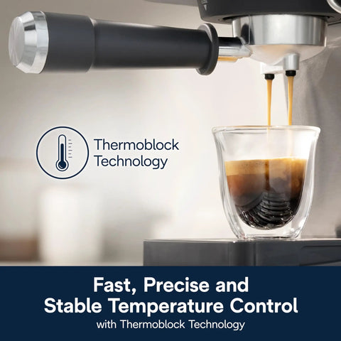 Espresso Machine With Milk Frother And 15 Bar Pump For Lattes Cappuccinos And Iced Coffee At Home Barista Quality Shots And Creamy Froth Every Time For You brewing coffee with thermoblock technology