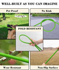 Collage showing Pressure Washer Hose Replacement 3600 PSI 1 Quarter Inch by 25 Feet flexible and durable features