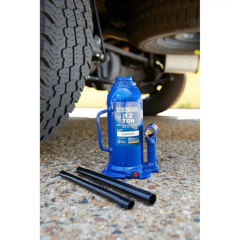 Badass 12 Ton Hydraulic Bottle Jack With High Grade Steel Welded Base For No Sweat Shop Grind Daily Auto Repair And Farm Hauling 15.94 To 18 Inch Lift Height Built Legit