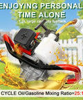 72cc Two Stroke Gas Powered Auger Post Hole Digger Kit engine with oil pouring and 1.2L fuel tank