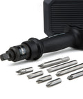 Premium Manual Hammer Impact Driver Set For Brake Caliper Screws Reversible 1/2 Inch Drive Beefy All Steel Construction with 8 bits