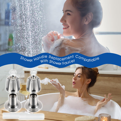 Two Piece Shower Knob Replacement Kit For Pfister Verve Tub And Shower Hot And Cold Handles Five And A Half Inch High