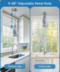 Modern Hand Blown Gray Marble Glass Pendant Light For Kitchen Island With Brushed Nickel Finish shown in adjustable height setup.