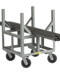Ergonomic Bar Cradle Cart For Heavy Lifts, 3000 Lbs Capacity, 24 By 24 Inch Bed, 34 Inch Height, Four 6 Inch Swivel Phenolic Casters