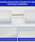 4 Foot LED Wraparound Light 40W 4400Lm 4000K Neutral White Flush Mount Ceiling Fixture for garage office kitchen with acrylic cover