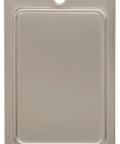 Sample piece of satin nickel finish for 3-3/4 Inch Center To Center Satin Nickel Cabinet Pull In Everyday Heritage Style