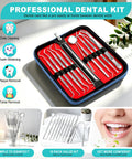 10 Pack Dental Tools Set For Home Use Pro Level Plaque Removal With Mirror Tweezers Tongue Cleaner Various Tooth Scrapers And Dental Picks