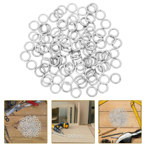 Stainless Steel M8 Spring Lock Washers Set 100 Pieces Split Locking Washers For Screws And Bolts Pro Grade DIY Gear For Industrial And Home Use With Heavy Duty Security And Vibration Resistance, stainless steel split washers