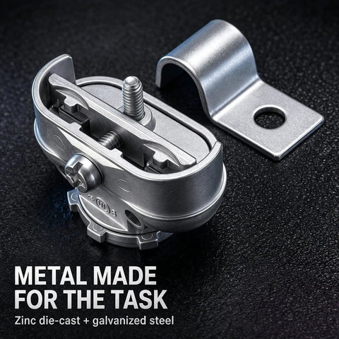 Heavy Duty Pro Gear 124 Piece Electrical Conduit Kit featuring zinc die-cast clamp and galvanized steel bracket for secure wiring.