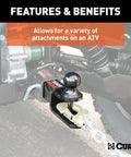 3 In 1 ATV Hitch Ball Mount For 2 Inch Receivers With 2 Inch Ball Five Eighth Inch Hole And Clevis Pin on ATV tow setup