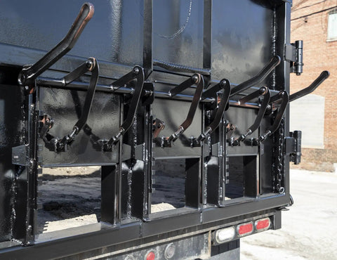 Beefy Steel Dump Truck Inspection Door With 12.38 x 13.5 Inch Opening, Detent Holder, Reversible Handle, Zinc Coated Paintable Finish For Medium And Heavy Duty Dump Trucks Built To Last on dump truck tailgate