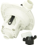 Pressure Reducing Valve For City Water Entry, Wall Mount, White Gel Finish, Model 18302918, side view, easy install, black connector