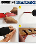 Mounting instructions for Horizontal Ceiling Rod Holder For Eight Rods Wall Mounted Fishing Reel And Gear Storage Rack.