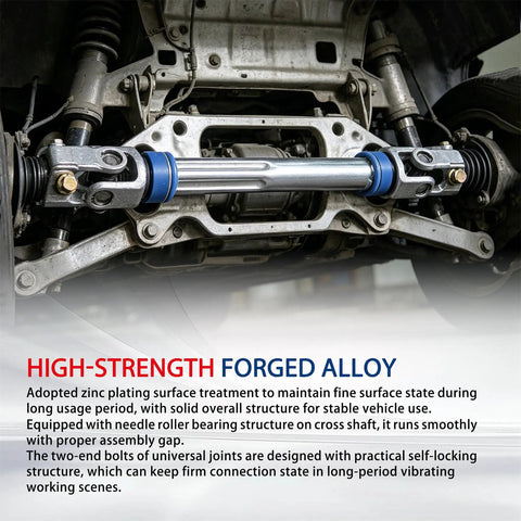 Steering Column Lower Intermediate Shaft Replacement for Ford F-150 2009 2010 2011 2012 2013 2014 and Lincoln Navigator With U-Joint Coupler Built Tough High Strength Steel and Anti Rust Protection for Long Lasting Performance installed under vehicle