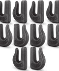 10 Piece Go-To Weld On Chain Grab Hook Set 3/8 Inch Grade 70 Forged Heavy Duty Weldable Hooks For Cars, Tractors, Forklifts, Trailers And Rigging, 6600 Lb Working Load Limit