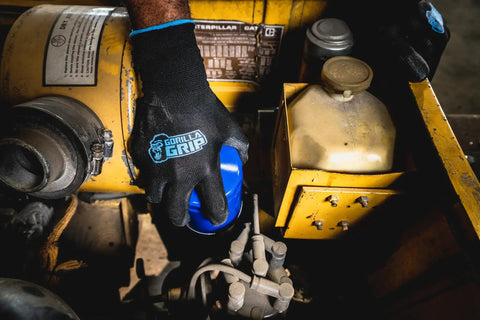Never Slip Maximum Grip All Purpose Work Gloves For Men With Polymer Palm For Wet Dry And Oily Conditions handling machinery