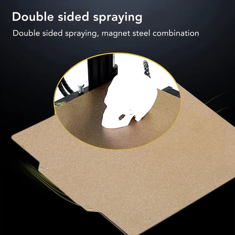 Badass PEI Magnetic Build Plate 200X200MM For 3D Printer Spring Steel Base Double Sided Textured Powder Coated Heated Bed Ultimate Game Changing Upgrade Kit