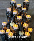 72 Pack Flickering Flameless Tea Lights LED Candles Battery Operated With Over 200 Hours Run Time for holiday decor setup