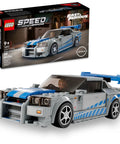 Nissan Skyline GTR R34 Speed Champions Racing Car Kit Inspired By 2 Fast 2 Furious Buildable Toy Model With Racer Minifigure 2023