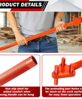 NiQinWuKin Hand Operated Rebar Bender Tool For Flat Steel And Rods Up To 5/8 Inch Capacity with knurled grip and reverse head.