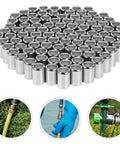 Stainless Steel Hydraulic Hose Ferrules Sleeve Fitting Set 100 Pieces Heavy Duty Compression Clamps For Crimping Tools Durable Tight Grip Secure Tube Connectors Industrial Grade High Quality Metal Hardware Gear For Any Mechanic Or Shop Boss On A Budget, 100 pcs