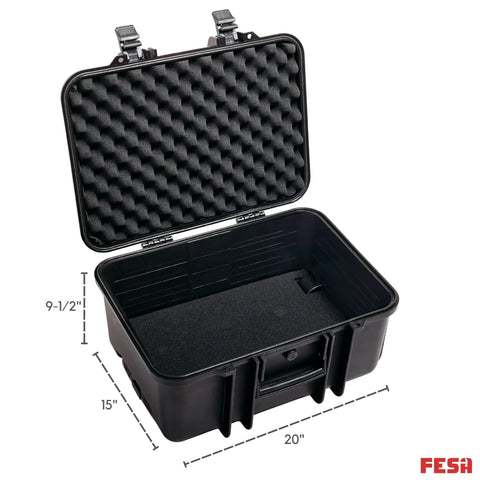 Master Electrician Insulated Tool Set With 50 Knuckle Buster Pliers And Screwdrivers Inside A Rock Solid Rolling Carry Case, open view.