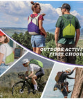 Group using Ultralight 15L Daypack For Travel And Outdoors, foldable backpack with breathable mesh straps, diverse activities