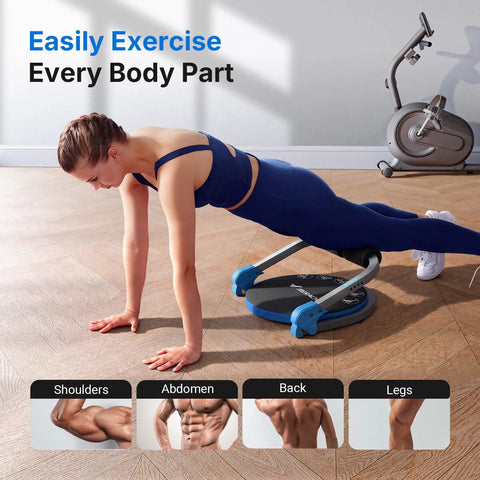 Heavy Duty Ab Machine Featuring Three Adjustable Resistance Settings in use for core workouts while sculpting the body.