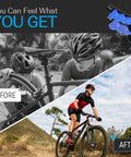 Comparison of tire repair, before and after using Diamana HD Front And XHD Rear 27-Inch Tubeless Foam Tire Insert Set for MTB and Gravel.