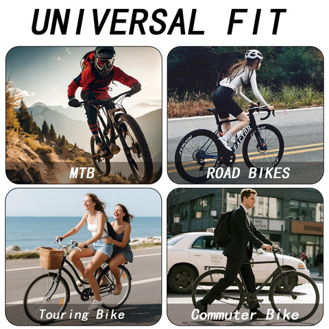 Images of various bikes showcasing versatility of 9-Speed Bike Cassette 11-32T For Mountain Road Folding And Commuter Bikes.