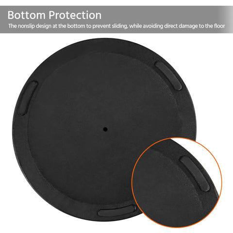 Bottom view of Beefy Heavy Duty Outdoor Umbrella Base For 1.5 To 1.9 Inch Poles 26.5 Lb Resin And Iron Construction, showing non-slip design