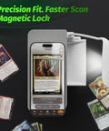 Trading Card Scanner Stand With LED Light And Magnetic Base For MTG And TCG, Fast Slotted Scan For Unsleeved Cards, Quick Price Checks