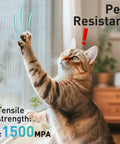 Cat scratching Heavy Duty 304 Stainless Steel Window Screen Roll 35 Inch By 10 Foot Black PVC Coat 22 Mesh Rust Resistant