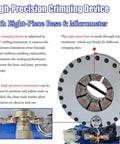 Top Tier Yokoma Electric Hydraulic Hose Crimping Machine For Professionals with eight-piece base and micrometer detail.