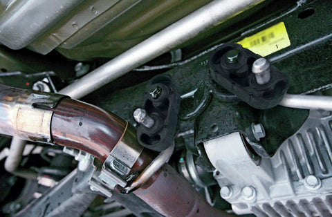 Heavy Duty Exhaust Muffler Hangers Set For Silverado Sierra 1999-2018 And Yukon Tahoe 2000-2018 installed on exhaust system
