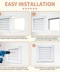 Step-by-step installation guide for Top Shelf 12 X 12 Inch Steel Access Door For Drywall With Integrated Ventilation Grille.